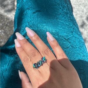 Elegant Turquoise Beaded Ring